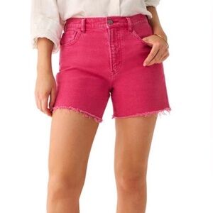 Faherty sun washed pink denim shorts